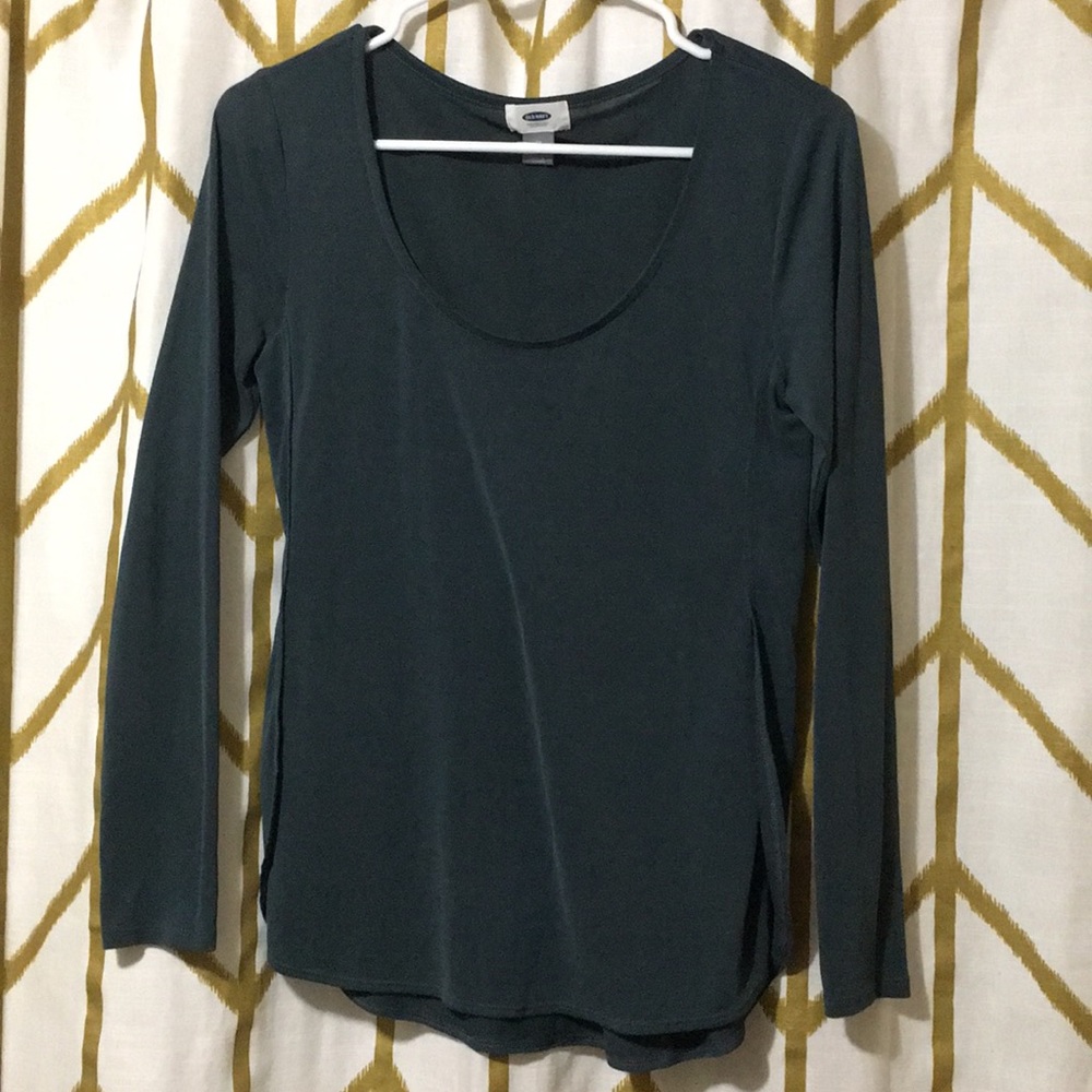 Long sleeve side slit blouse